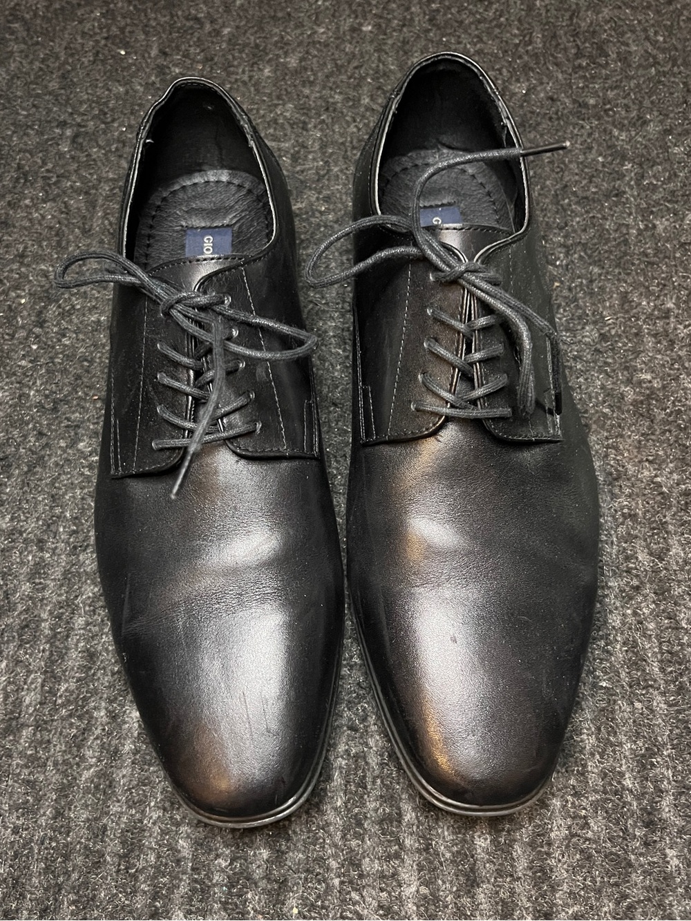 Giorgio Brutini Men’s Black Leather Lace Up Dress Shoes Size 9.5M